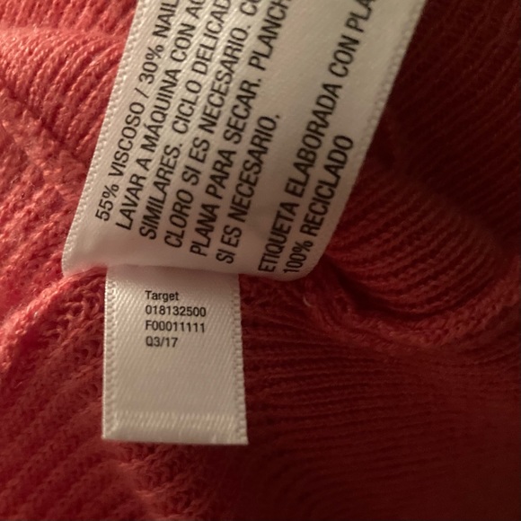 A NEW DAY Women’s Oversized Soft  Relaxed Fir CORAL~PINK Cardigan Sweater XS EUC - Picture 5 of 9